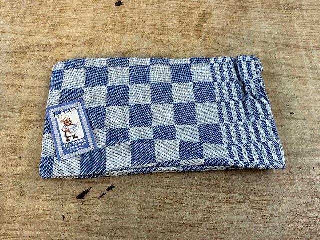Theedoek 60x65cm blauw (144x) - afbeelding 1 van  2