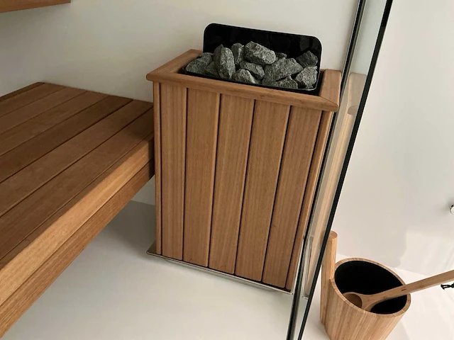Thermalux alu2 lukki buitensauna met lamellendak - afbeelding 14 van  18