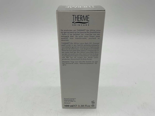 Therme zen white lotus bad oil 100 ml (60x) - afbeelding 3 van  4