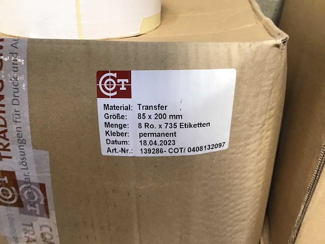 Thermo etiketten rollen (180x) - afbeelding 3 van  3