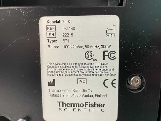 Thermo scientific - konelab 20xt - analyzer - 2010 - afbeelding 7 van  7