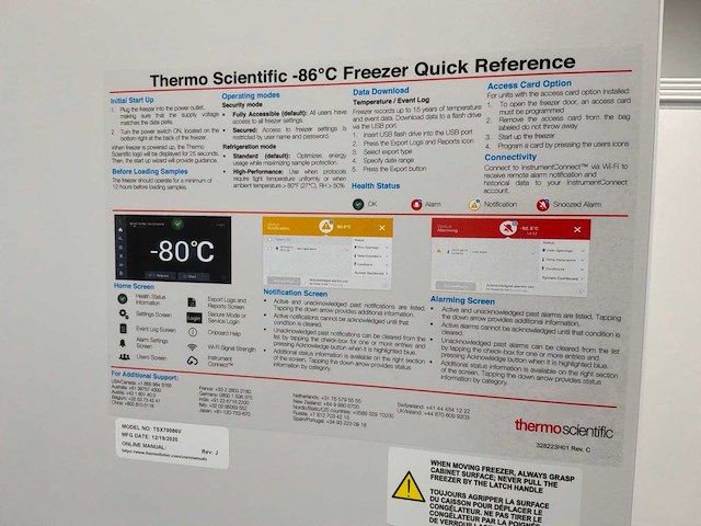 Thermo scientific tsx70086v ult laboratoriumvriezer - afbeelding 1 van  2