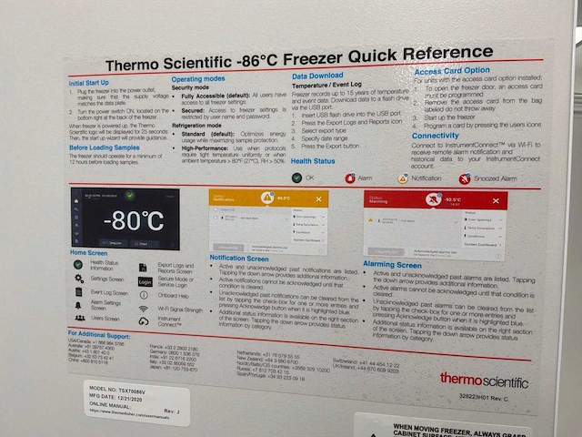 Thermo scientific tsx70086v ult laboratoriumvriezer - afbeelding 6 van  7