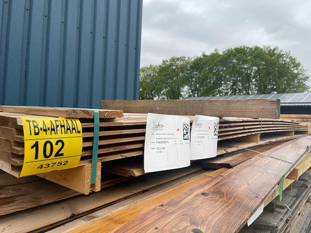 Thermo vuren channelsiding 3000-3900x140x18mm (20x) - afbeelding 2 van  3