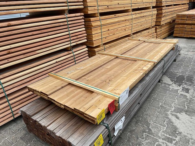 Thermo vuren planken geschaafd 3000x120x20mm (21x) - afbeelding 2 van  3
