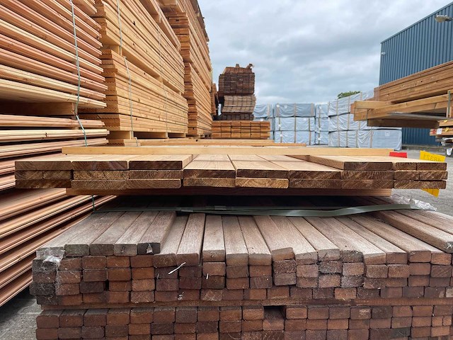 Thermo vuren planken geschaafd 3000x120x20mm (21x) - afbeelding 3 van  3