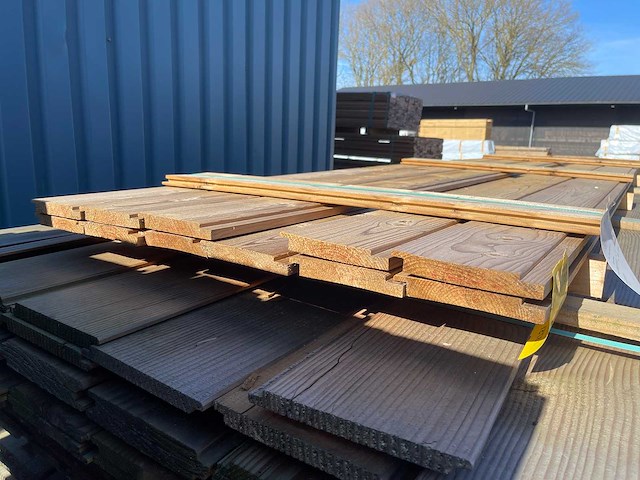 Thermo vuren shiplap profiel 4200x142x20mm (11x) - afbeelding 3 van  3