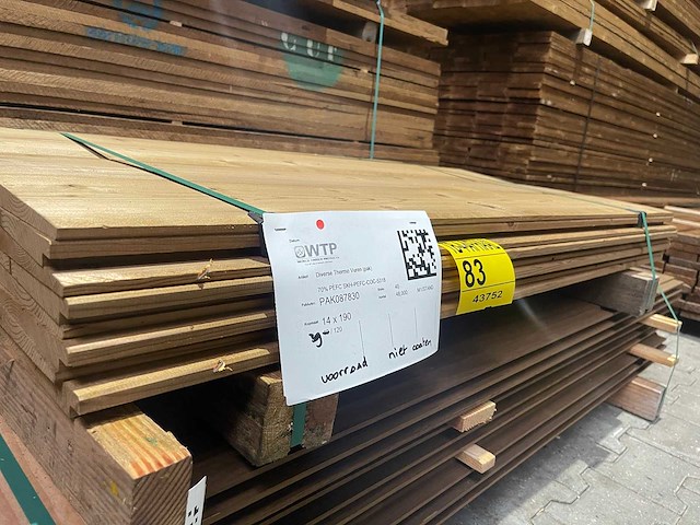 Thermo vuren zweeds rabat 1200x190x14mm (39x) - afbeelding 2 van  3