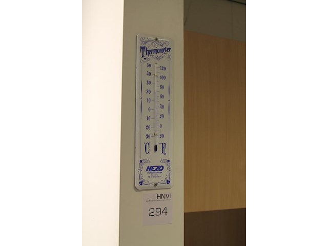 Thermometer 9 x 34 cm. - afbeelding 2 van  2
