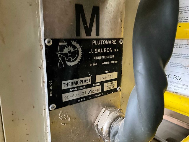 Thermoplast fwa 315m moffen lasmachine - afbeelding 5 van  6