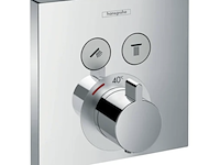 Thermostaat afbouwdeel voor 2 functies hansgrohe, showerselect 15763000, chroom - afbeelding 1 van  3
