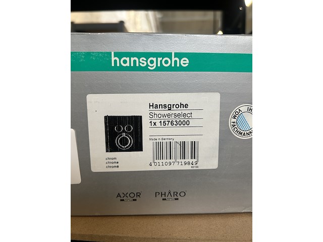 Thermostaat afbouwdeel voor 2 functies hansgrohe, showerselect 15763000, chroom - afbeelding 2 van  2