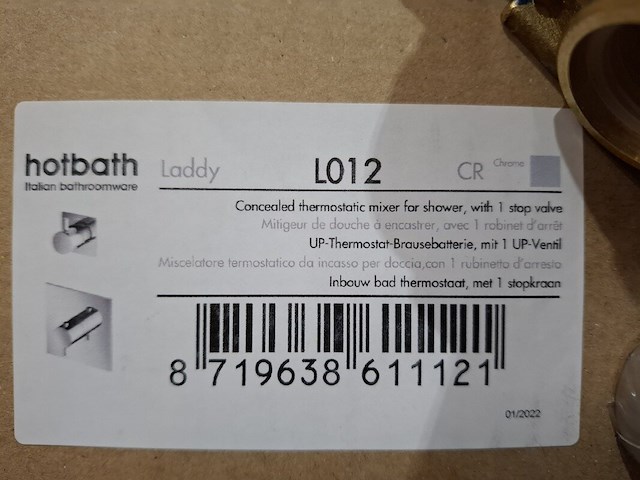 Thermostaat inbouw hotbath, laddy, chroom - afbeelding 4 van  4