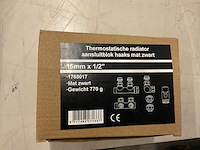 Thermostatisch radiator aansluitblok haaks mat zwart - afbeelding 5 van  5