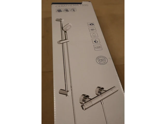 Thermostatische douchekraan ideal standard, ceratherm t100, chroom - afbeelding 5 van  7
