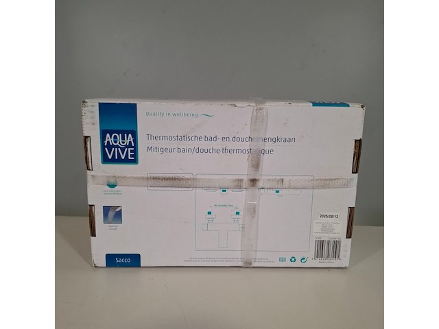 Thermostatische douchemengkraan, aqua vive, sacco - afbeelding 3 van  4