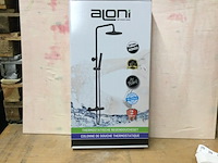 Thermostatische regendoucheset aloni, optima rondo, zwart - afbeelding 1 van  3