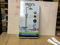 Thermostatische regendoucheset aloni, optima rondo, zwart - afbeelding 1 van  2