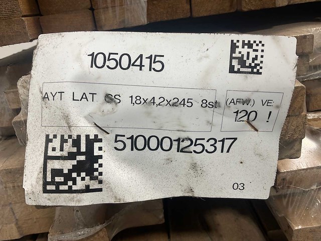 Thermovision ayous lat geschaafd 245x4,2x1,8 cm (120x) - afbeelding 1 van  7