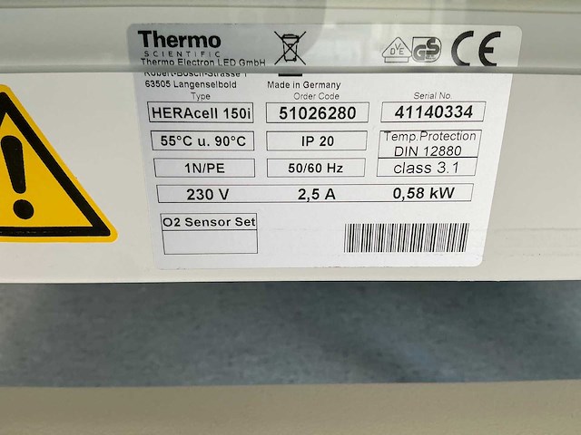 Thermowetenschappelijke heracell 150i gp laboratorium co2-incubator (4x) - afbeelding 8 van  13
