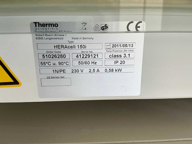Thermowetenschappelijke heracell 150i gp laboratorium co2-incubator (4x) - afbeelding 5 van  13