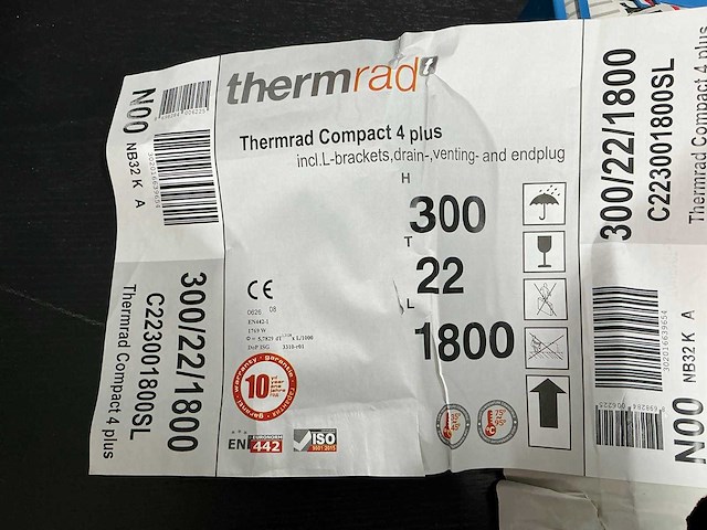 Thermrad - compact 4 plus - radiator 180 x 22 x 30 cm - afbeelding 5 van  13