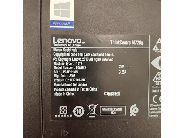 Thinkcentre met monitor lenovo, m720q, core i5 9th gen - afbeelding 4 van  8