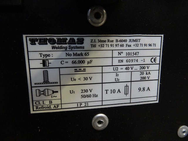 Thomas - nomark 65 - stiftlasmachine - afbeelding 4 van  4