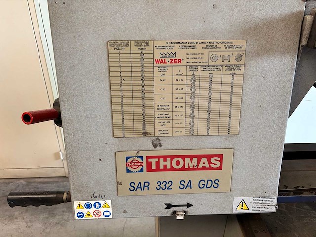 Thomas - sar 332sa gds - metalen horizontale bandzaagmachine - afbeelding 15 van  15