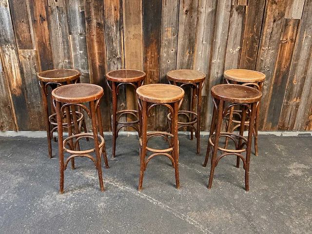 Thonet barkruk (7x) - afbeelding 1 van  7