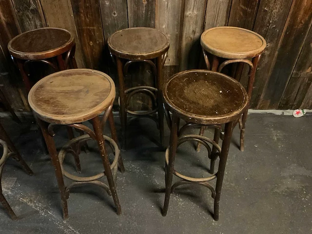 Thonet barkruk (7x) - afbeelding 4 van  7