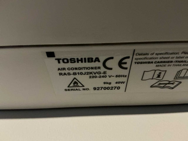 Thoshiba ras-b13j2kvg-e airconditioning - afbeelding 1 van  1