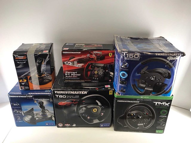 Thrustmaster mix model racing wheels & flight sticks (defect) - check description (6x) - afbeelding 1 van  39
