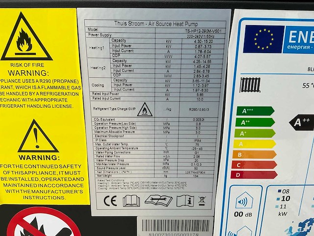Thuisstroom ts-hp12-t290m-vs01 warmtepomp - afbeelding 5 van  8