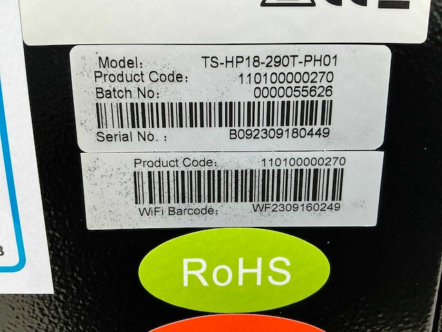 Thuisstroom ts-hp18-t290-ph01 warmtepomp - afbeelding 7 van  7