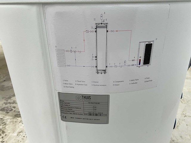 Thuisstroom ts-tbuf100-so 100l buffertank - afbeelding 7 van  9
