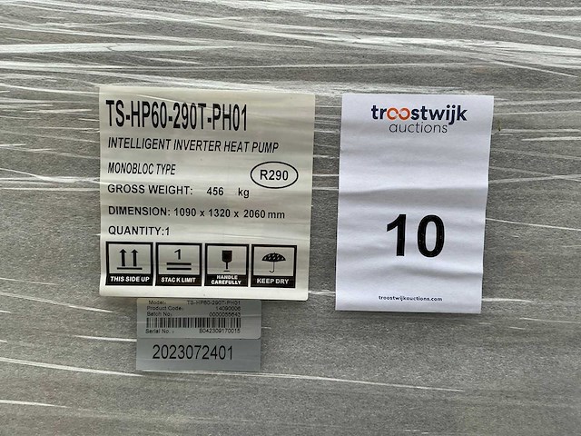 Thuisstroom/wattson power ts-hp60-290t-ph01 warmtepomp - afbeelding 10 van  10