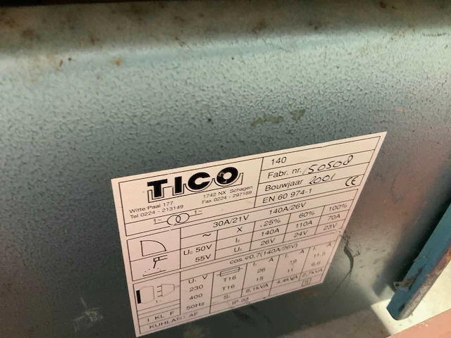 Tico 140 tig-lasmachine - afbeelding 4 van  4