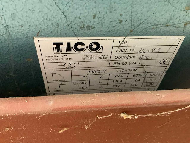 Tico 140 tig-lasmachine - afbeelding 4 van  4