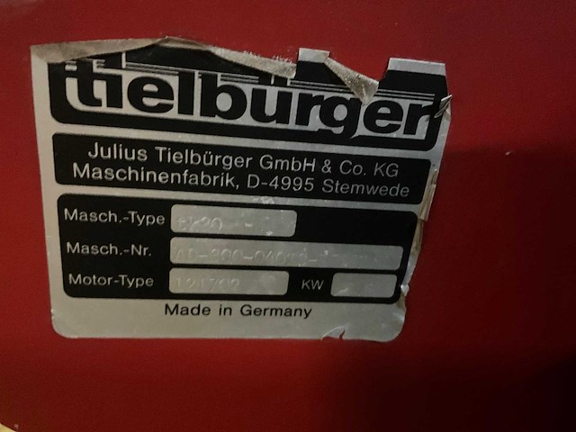 Tielbürger tk-30 rolbezem machine - afbeelding 6 van  7