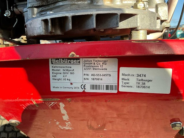 Tielbürger tk38 prof zelfrijdende veegmachine - afbeelding 10 van  15