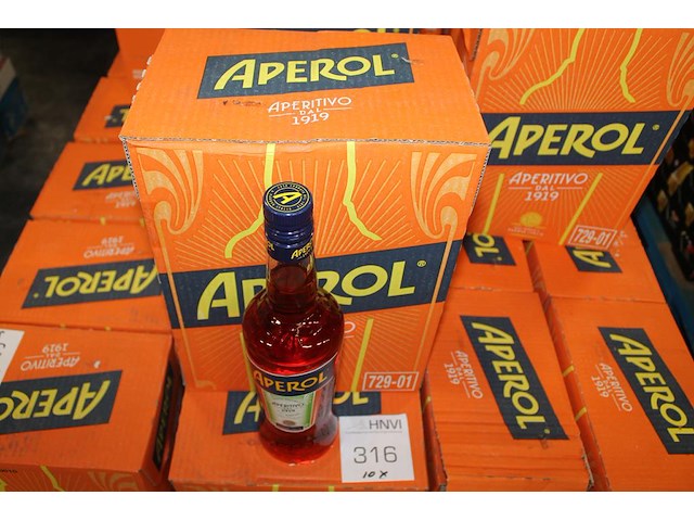 Tien dozen aperol. 60 flessen. - afbeelding 1 van  3