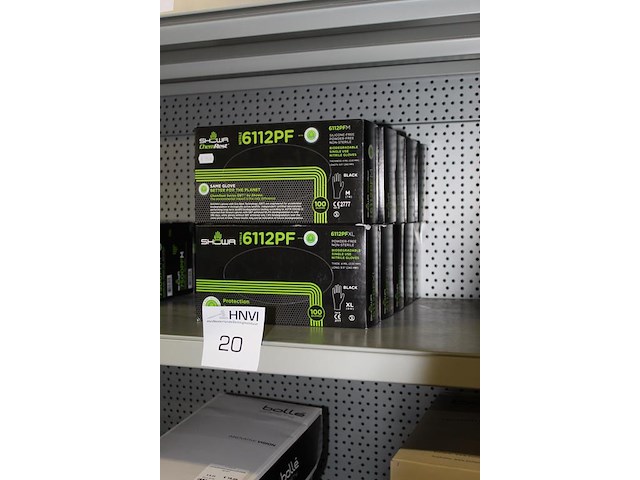 Tien dozen showa handschoenen zwart type 6112pf. 9 dozen maat xl en 1 doos maat m - afbeelding 2 van  2