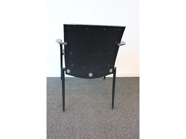 Tien vergaderstoelen blauw gestoffeerd - afbeelding 4 van  4