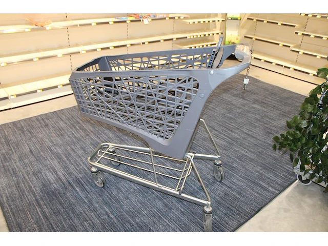 Tien winkelwagens wanzi. inclusief metalen stallingsbeugel met kettingsysteem en twee kinderwinkelwagens. l... - afbeelding 4 van  6