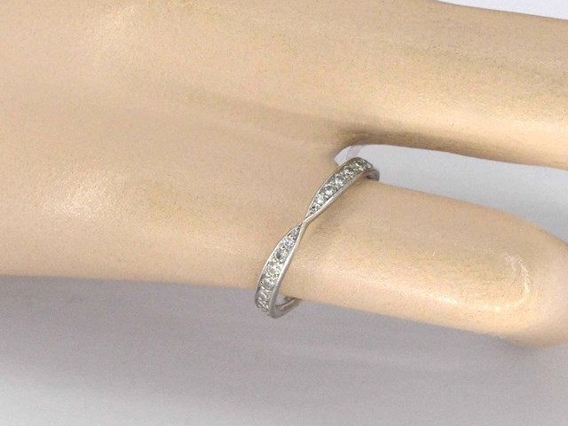 Tiffany & co - platina harmony ring met diamanten - afbeelding 4 van  11