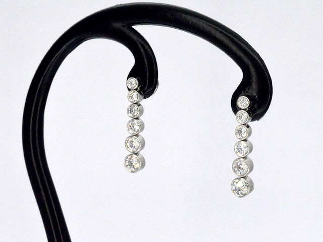 Tiffany & co - platina jazz tiffany & co druppel oorbellen - afbeelding 5 van  11