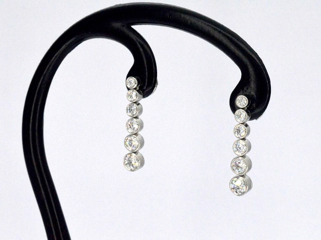 Tiffany & co - platina jazz tiffany & co druppel oorbellen - afbeelding 5 van  11