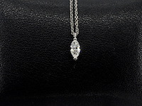 Tiffany & co - tiffany & co ketting met een marquise geslepen diamant van gia