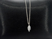 Tiffany & co - tiffany & co ketting met een marquise geslepen diamant van gia - afbeelding 2 van  8